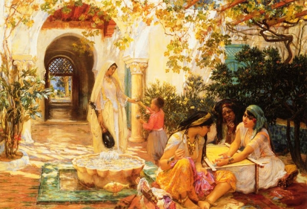 Frederick Arthur Bridgman - Courtyard, El Biar.jpg