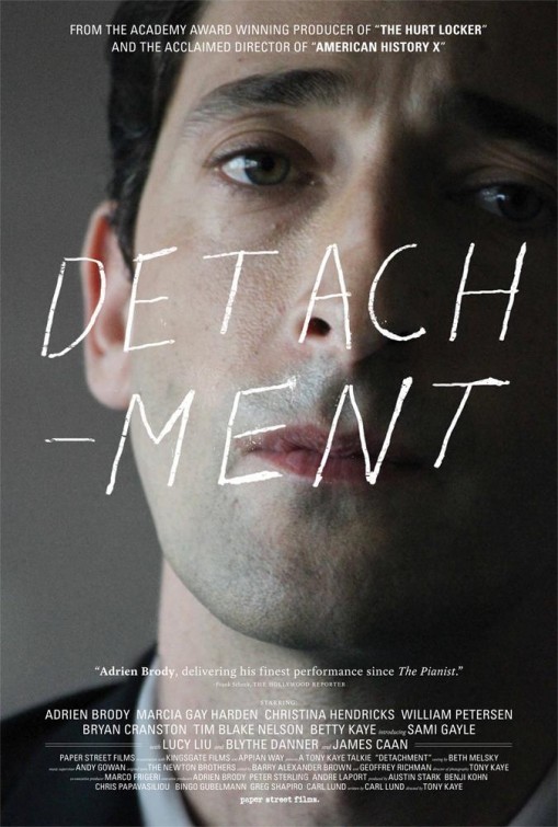 The Detachment, Tony Kaye, Adrian Brody, bonnet d'âne, violence scolaire, lycée difficile,mauvais, démagogique,Sylvain Métafiot,